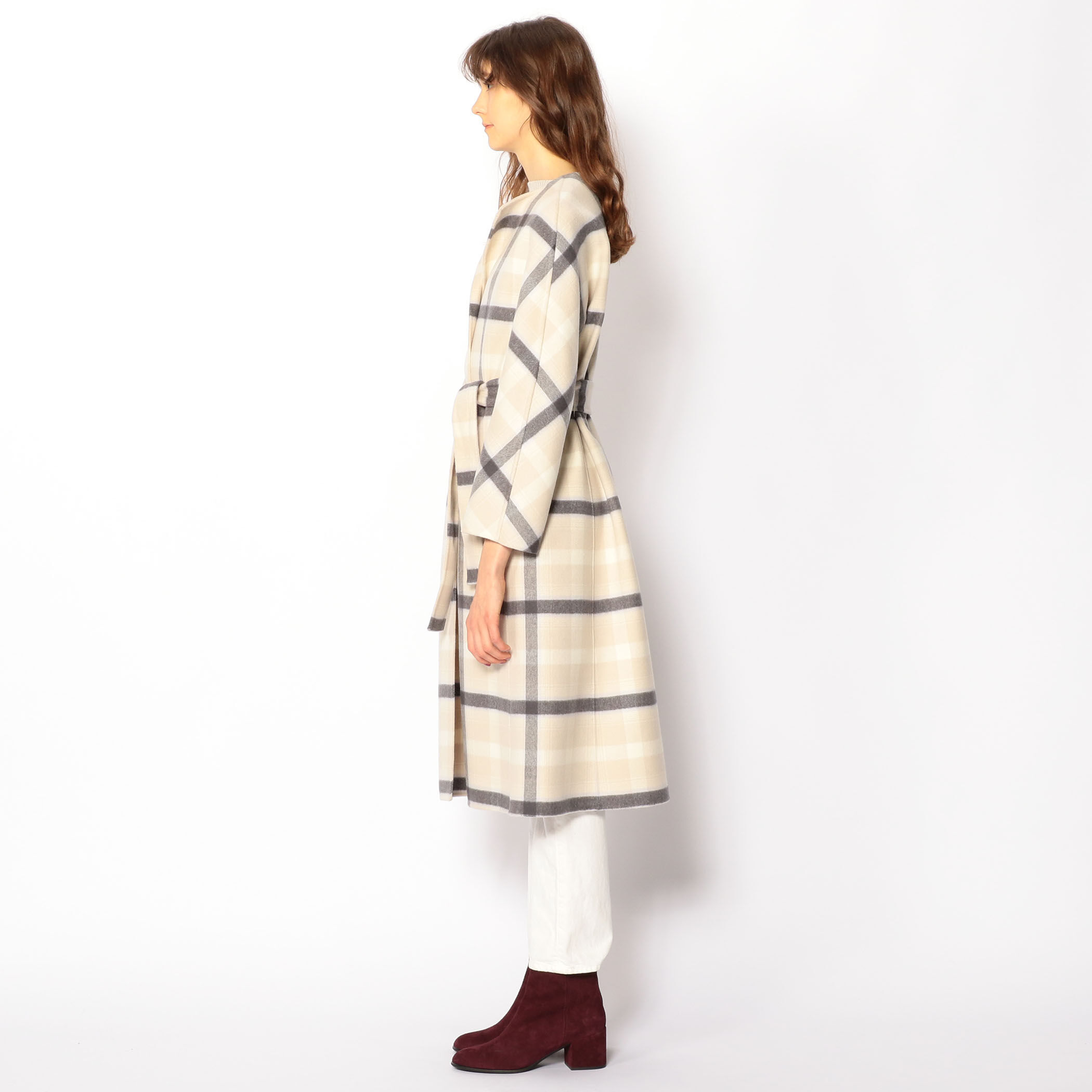 最終値引き　新品激安　ウールメルトン クルーネックコート 最終値引き 新品激安 ウールメルトン クルーネックコート セール