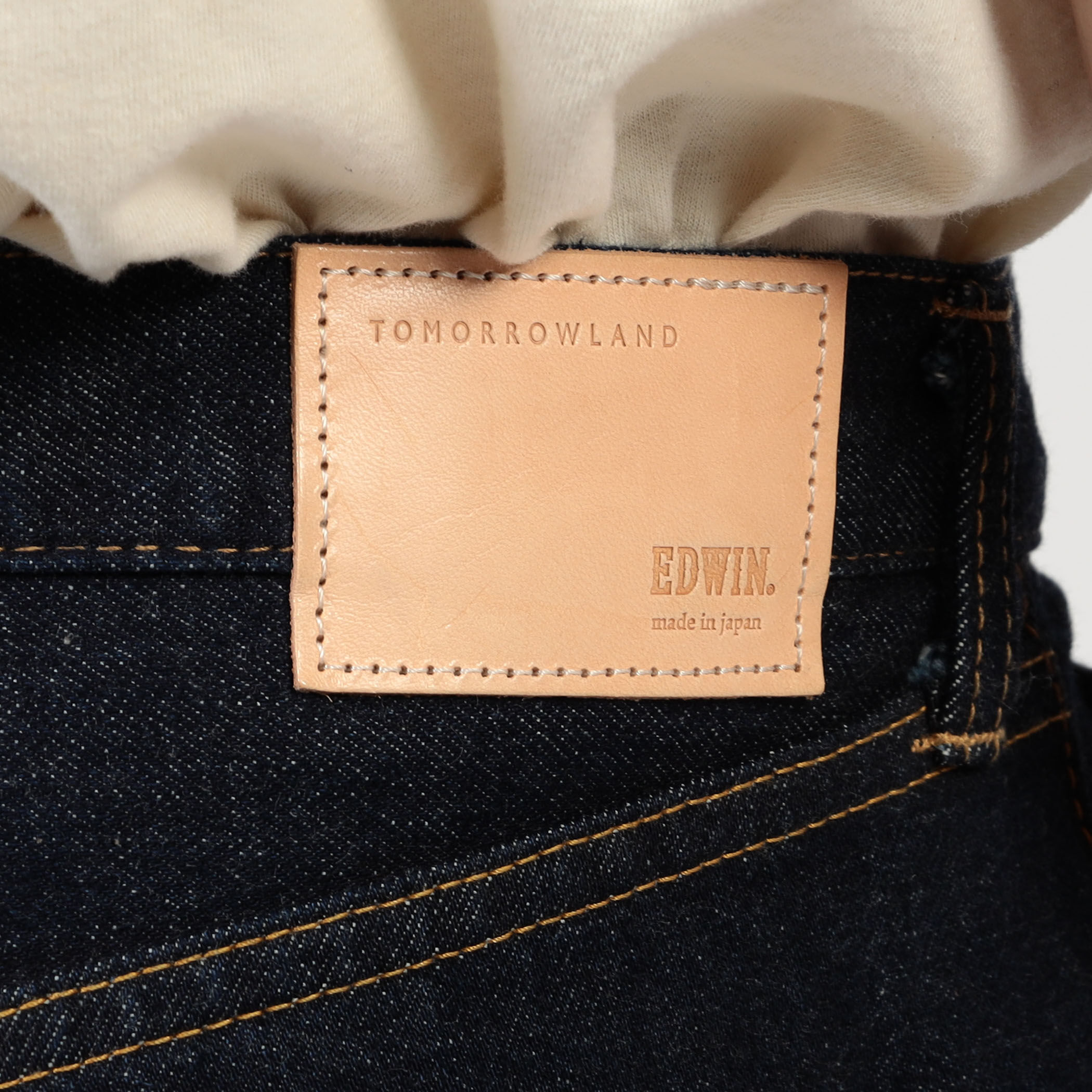 別注】EDWIN WIDE STRAIGHT ONE WASHED デニムパンツ