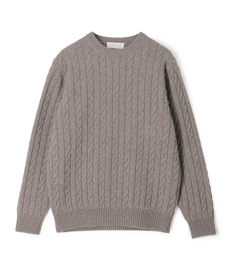 TOMORROWLAND tricot スーパーファインラムウール ケーブルニット