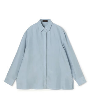 シルクサンドウォッシュ レギュラーカラーブラウス