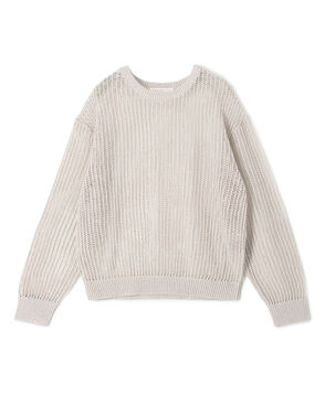 パイエットオープンワーク クルーネックプルオーバー