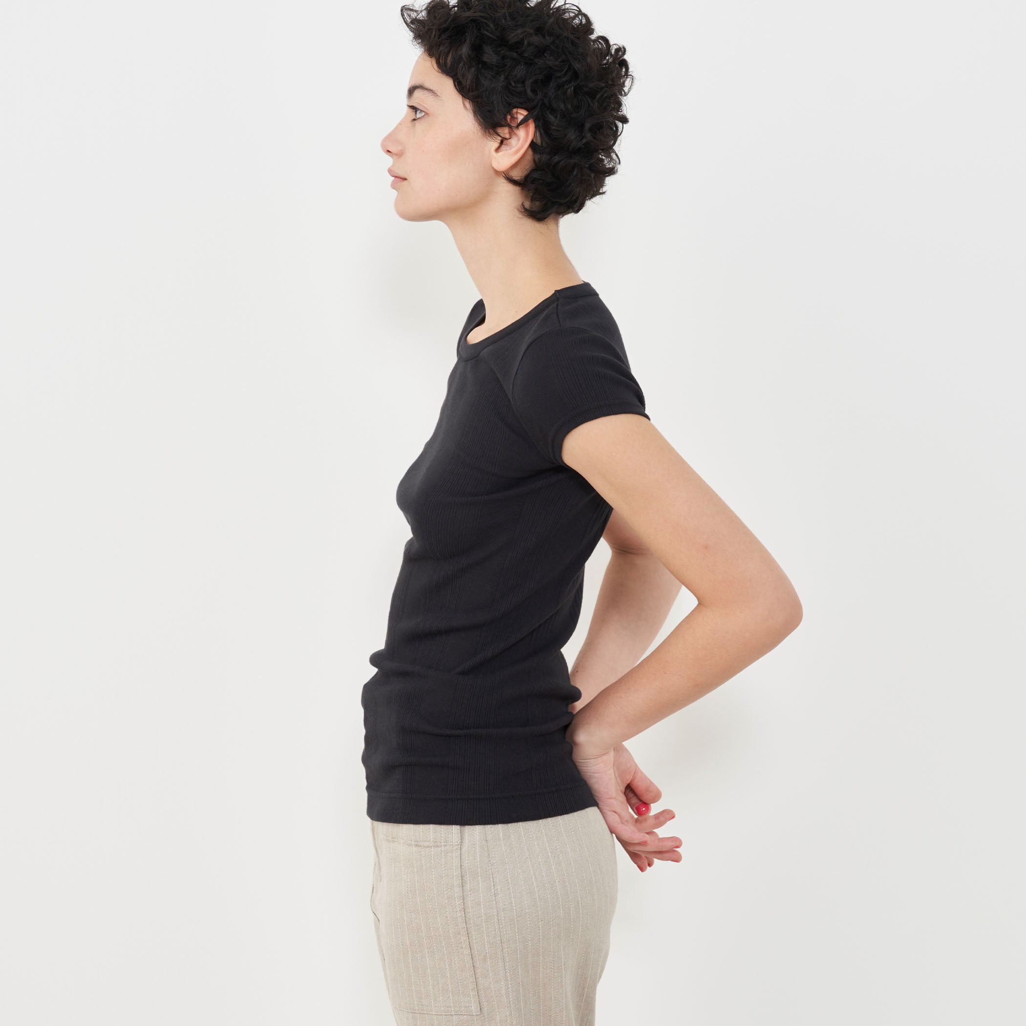 ランダムテレコリブ フレンチスリーブプルオーバー｜トゥモローランド