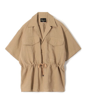HAVERSACK ATTIRE リネン ダブルポケットハーフスリーブシャツ