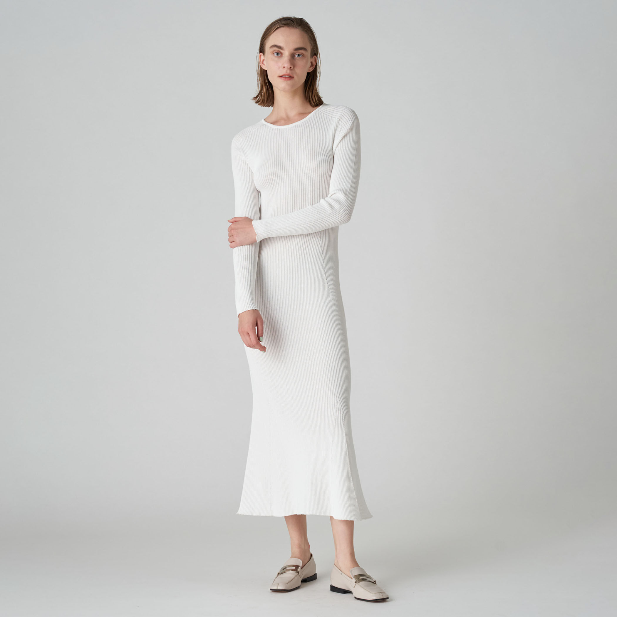 ハーフコースボーダー マーメイドロングワンピース｜トゥモローランド