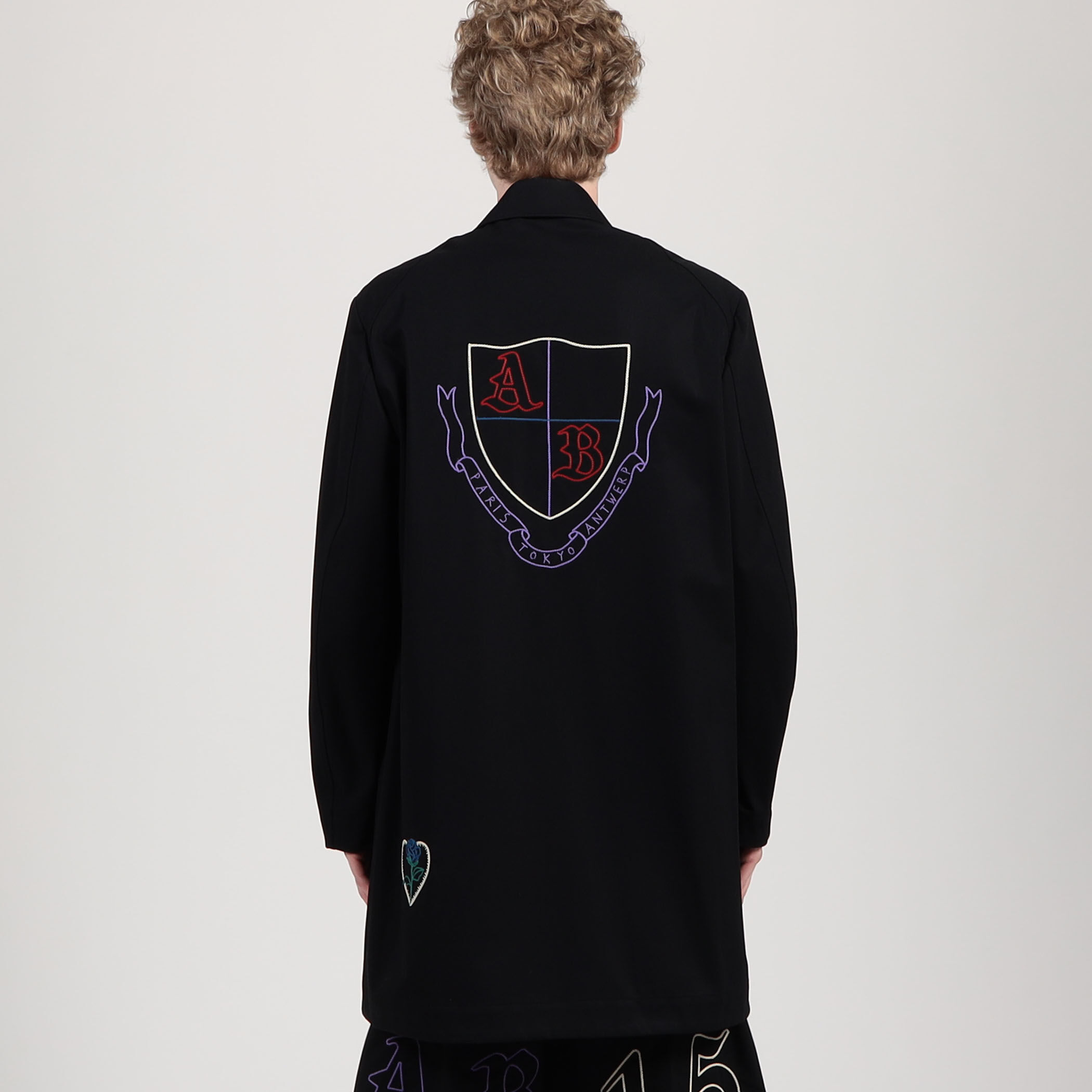 ALMOSTBLACK WOVEN EMBROIDERY ロングジャケット