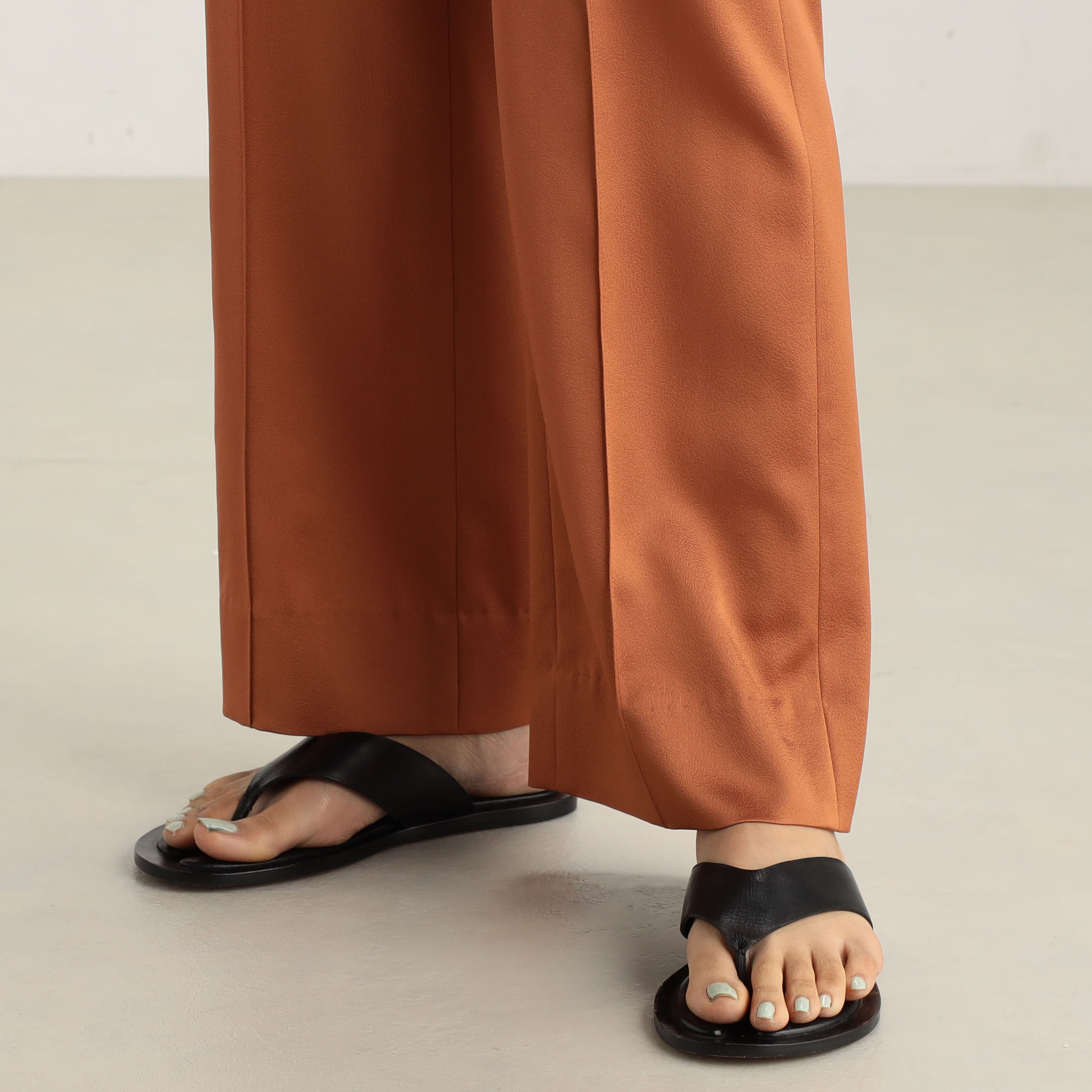 00s DIESEL ストレート フレア スラックス チェック サーモン