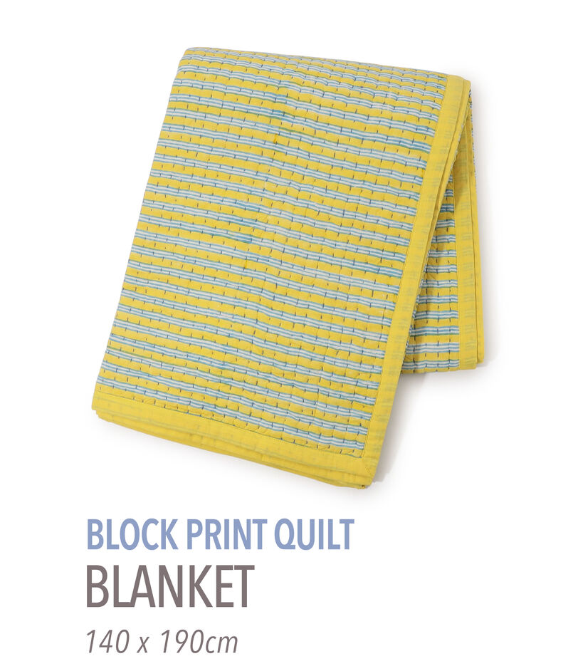 ブロックプリントキルト マルチカバー L