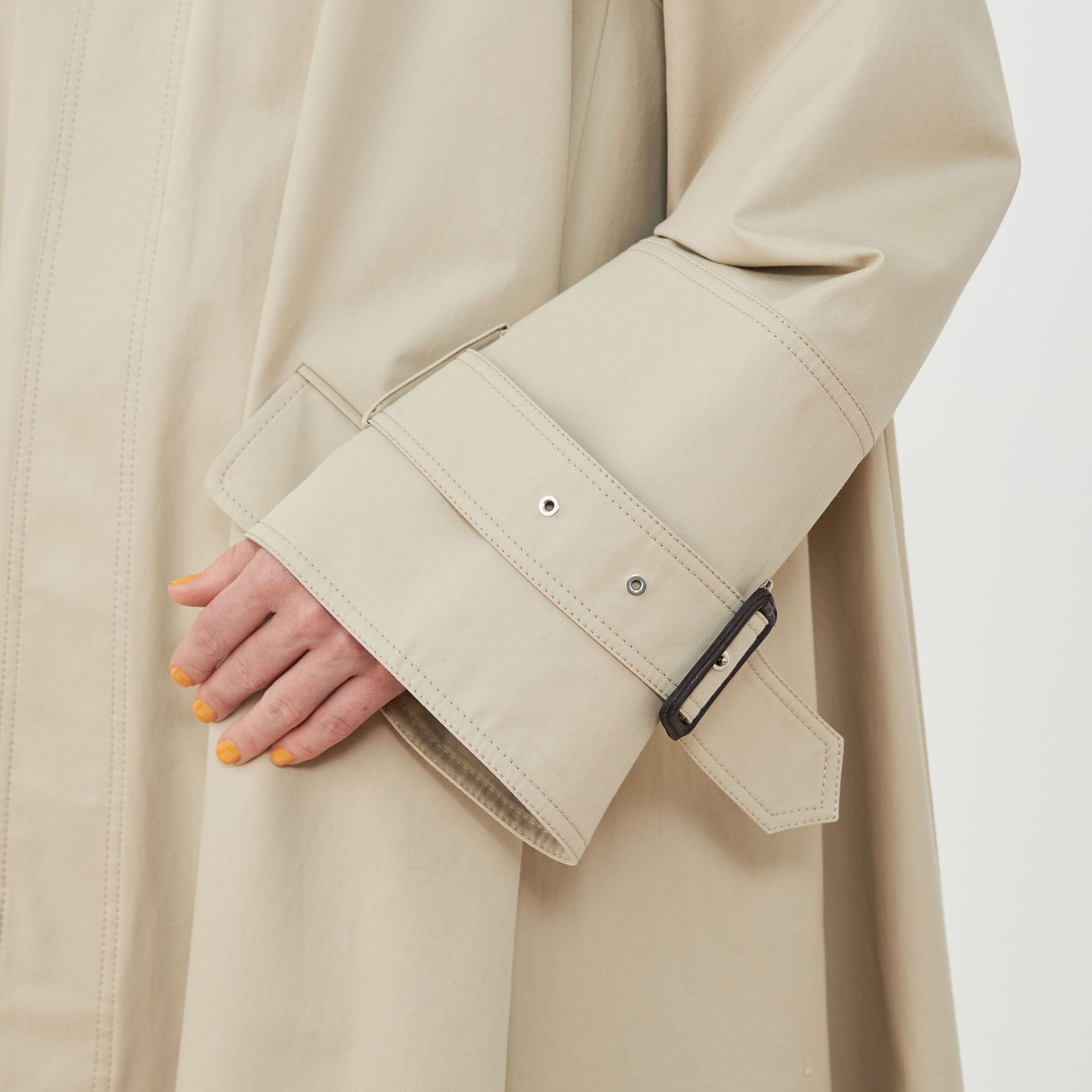 トゥモローランド GALERIE VIE / コットンキャンバス ショップコート コットンブレンドギャバジン サーキュラーバルカラーコート