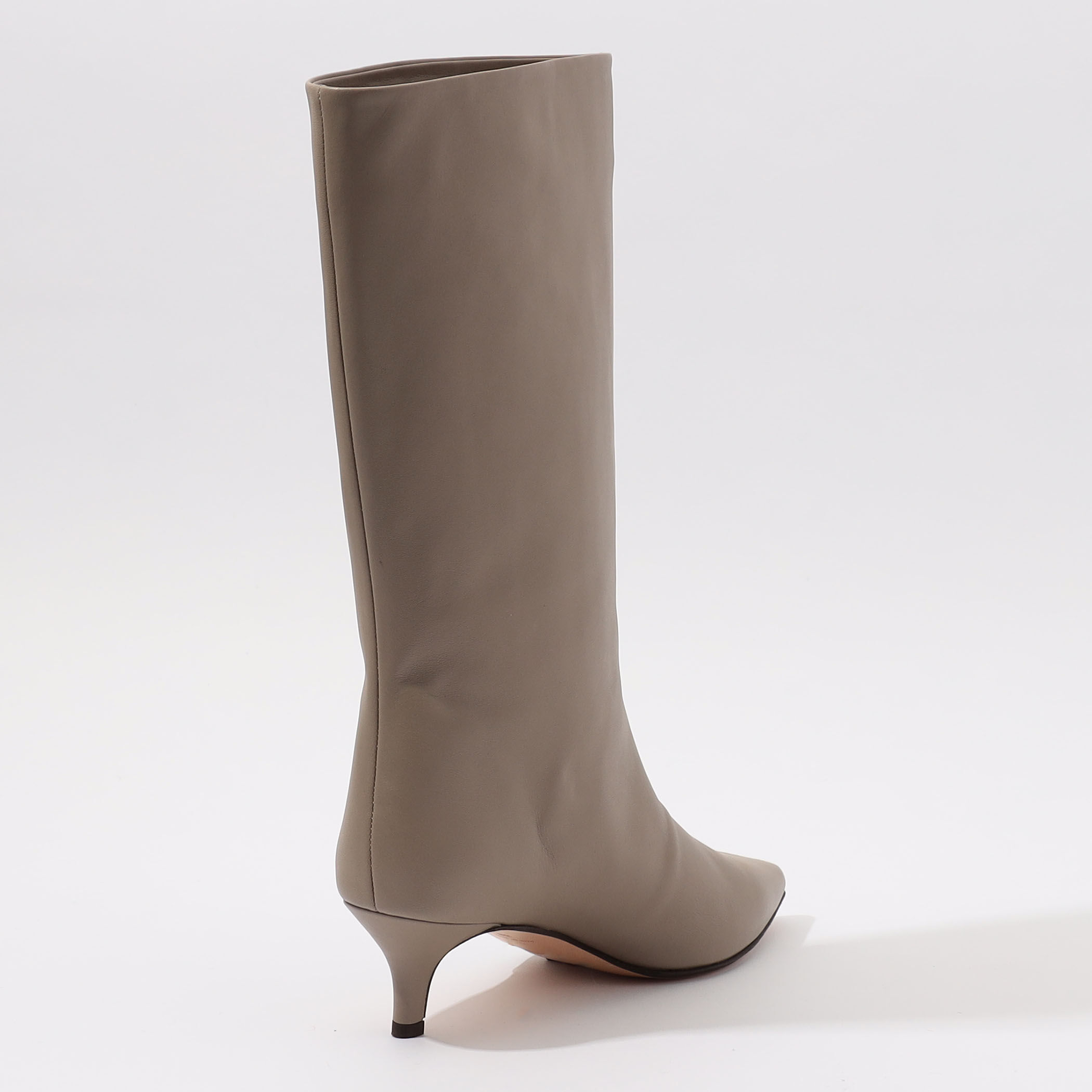 ミドルブーツ ウエスタン レトロ プリーツ ベルト ラウンドトゥ CELINE セリーヌ 22AW メタルトゥキャップ ウエスタンミドル