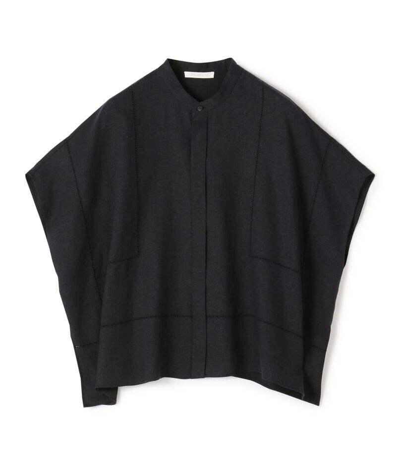 【WEB先行予約】フレンチリネン スタンドカラーシャツ