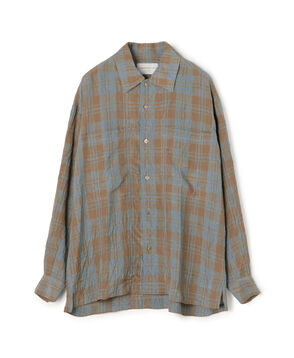 ■レーヨン ダブルポケット チェックシャツ Lyria