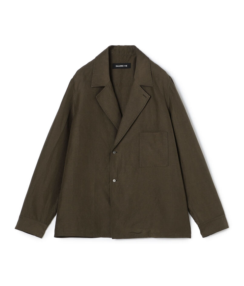 リネンキュプラシルクコンパクト シャツジャケット