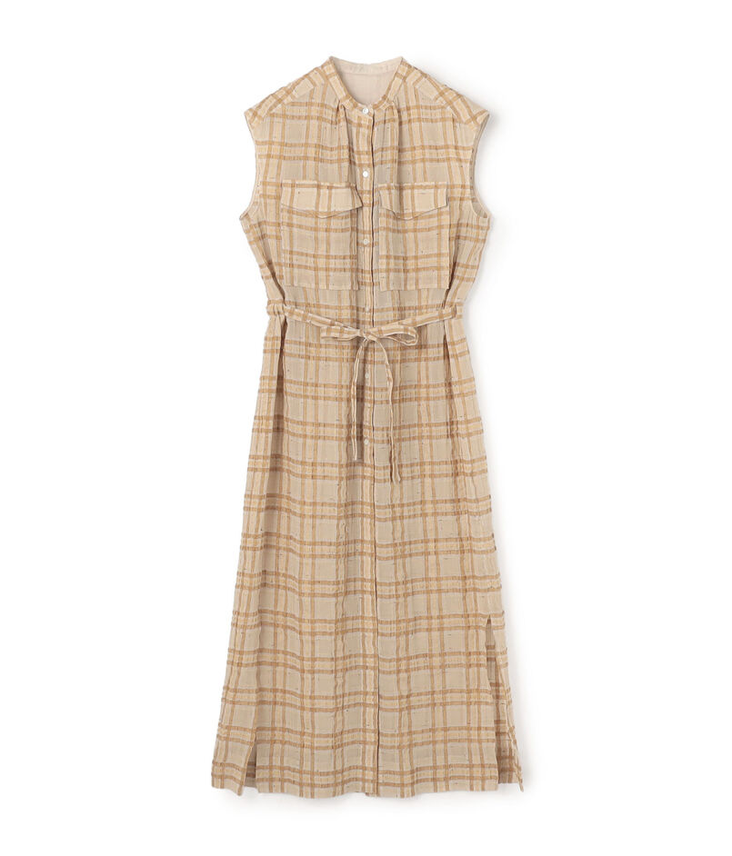 シアープラッド フレンチロングシャツブラウス