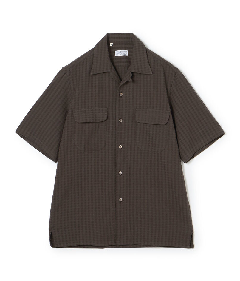 【別注】Salbatore Piccolo BRYAN コットンドビー オープンカラー ハーフスリーブシャツ