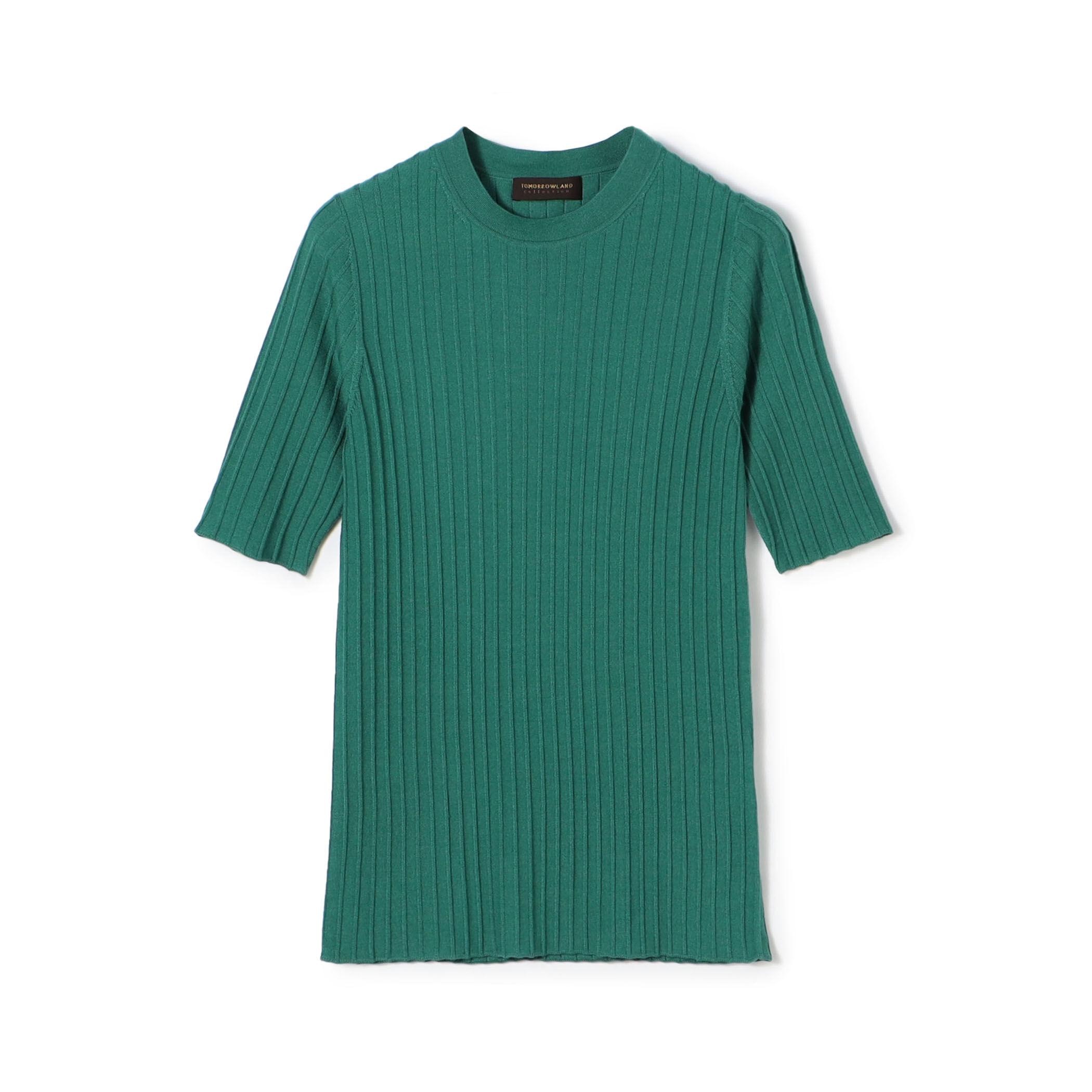 カシミヤシルクリブ ハーフスリーブプルオーバー｜トゥモローランド