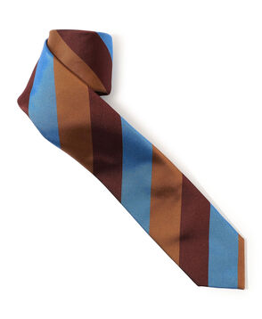 TOMORROWLAND シルク レジメンタルストライプナロータイ