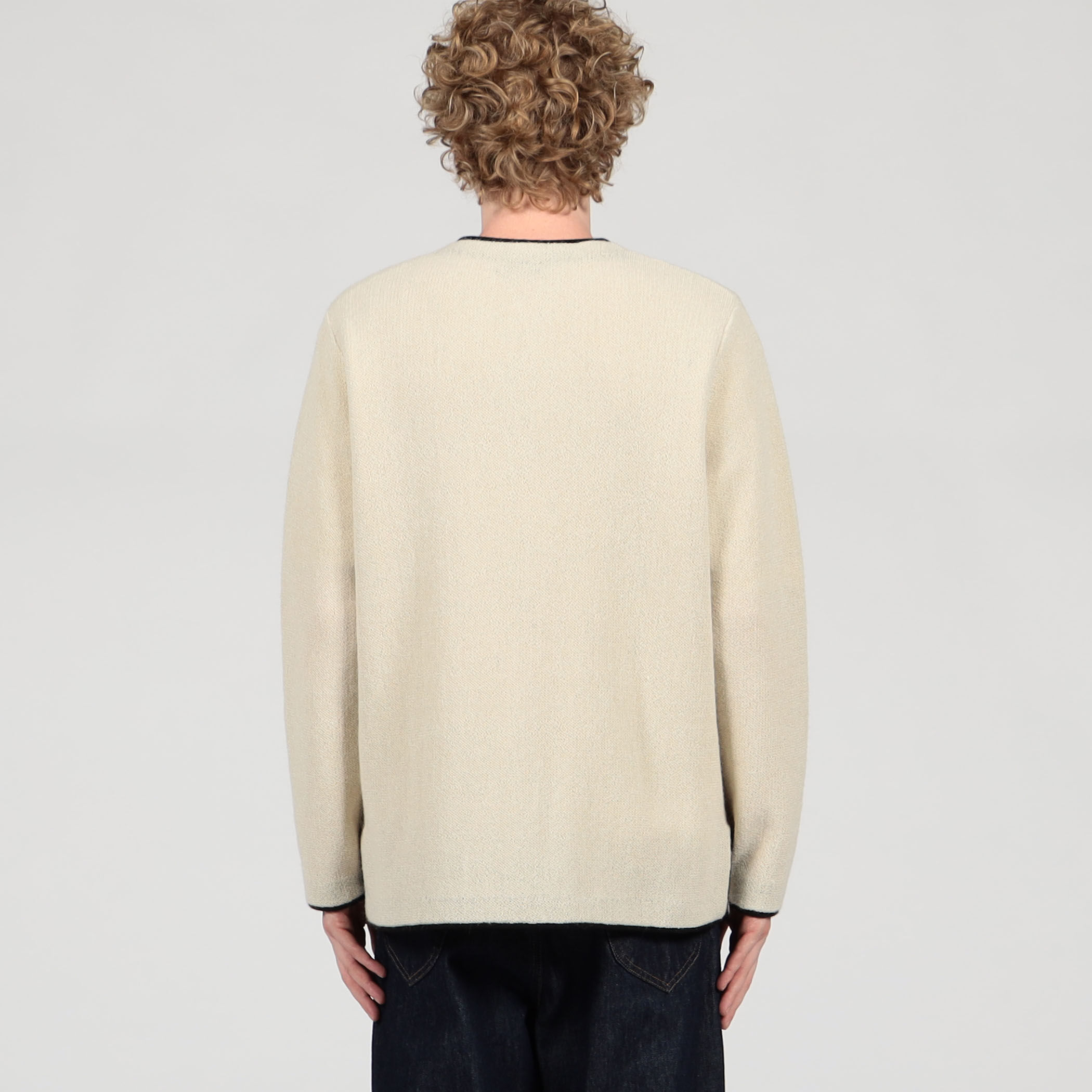 別注】Raffa Molina パイピング クルーネック ニットカーディガン