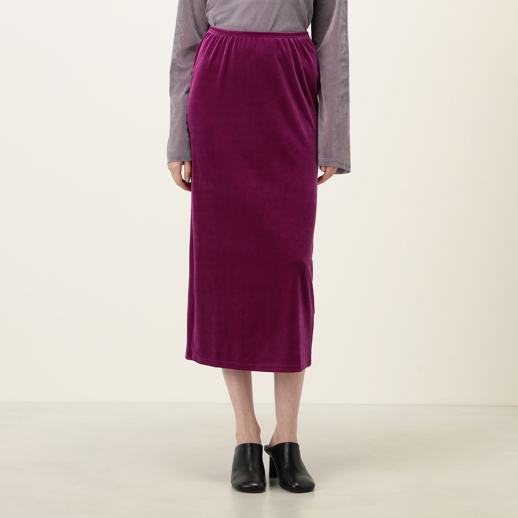 SIMONE WILD VELVET LONG SKIRT ベルベットスカート｜トゥモローランド
