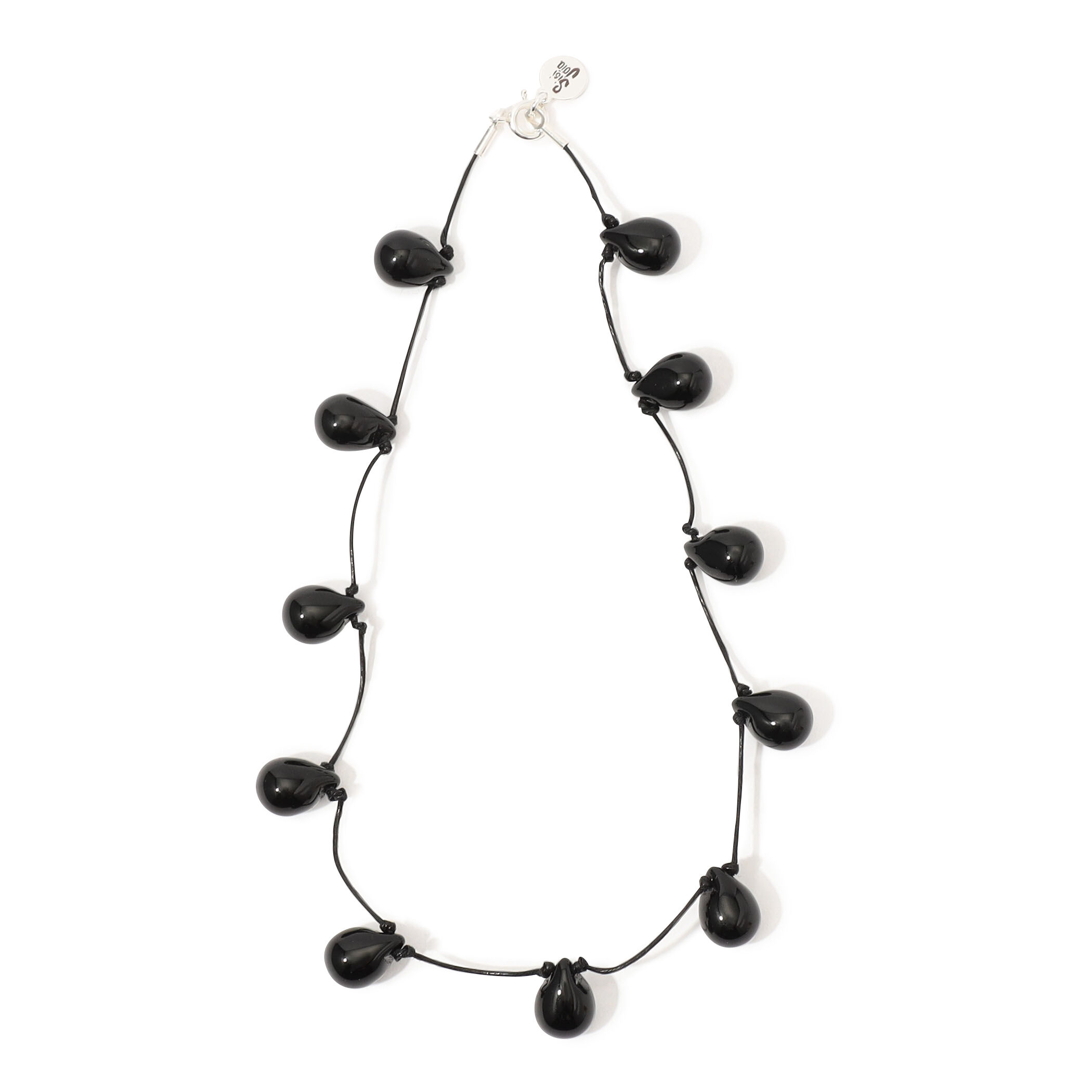 アクセサリー Sisi Joia / Noue Necklace Clear / Black Sisi Joia Noue Corail Necklace in Black and Clear – VESTIGE