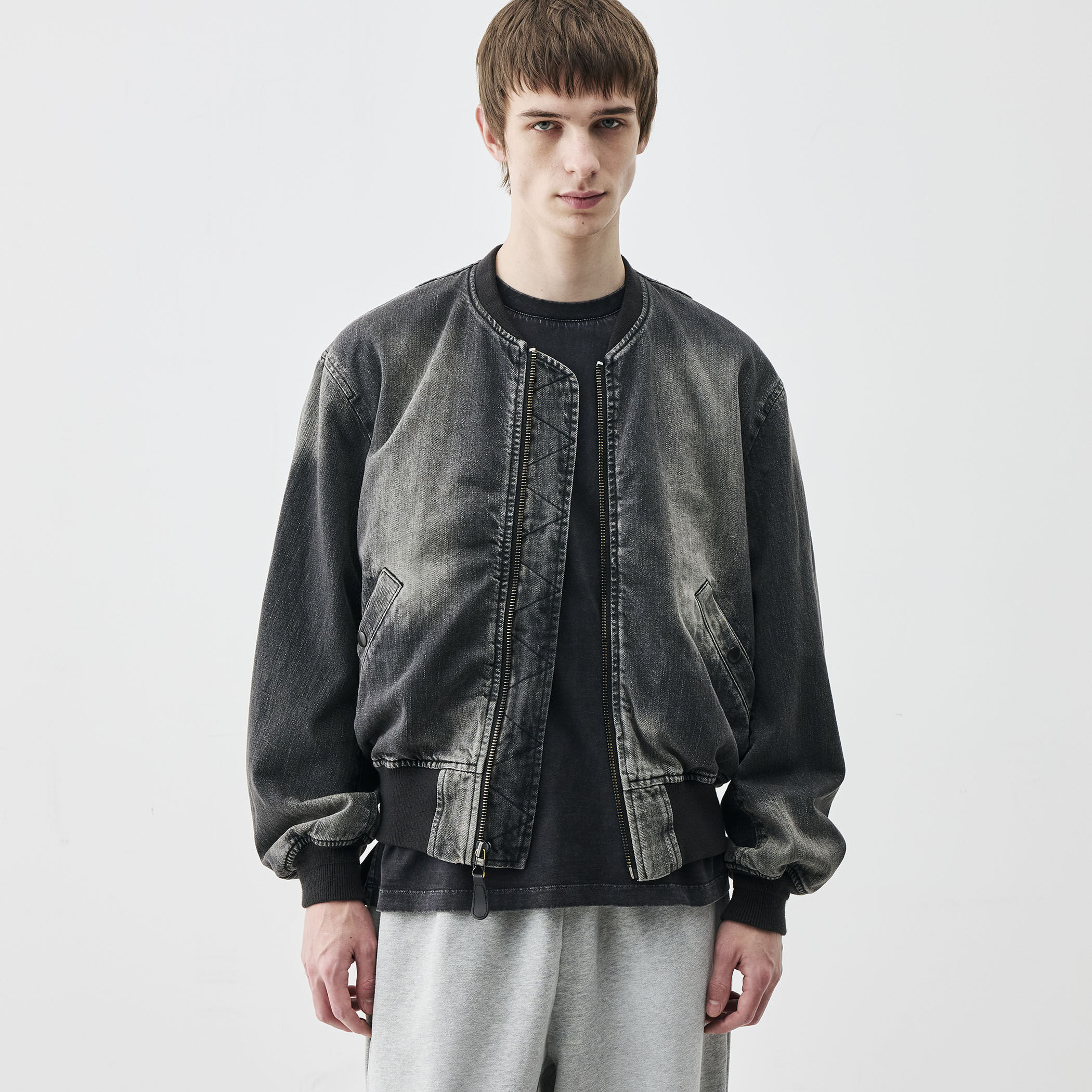 ブラックデニム MA-1ジャケット｜トゥモローランド 公式通販