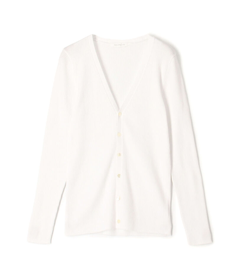 ギザコットンリブ Vネックカーディガン