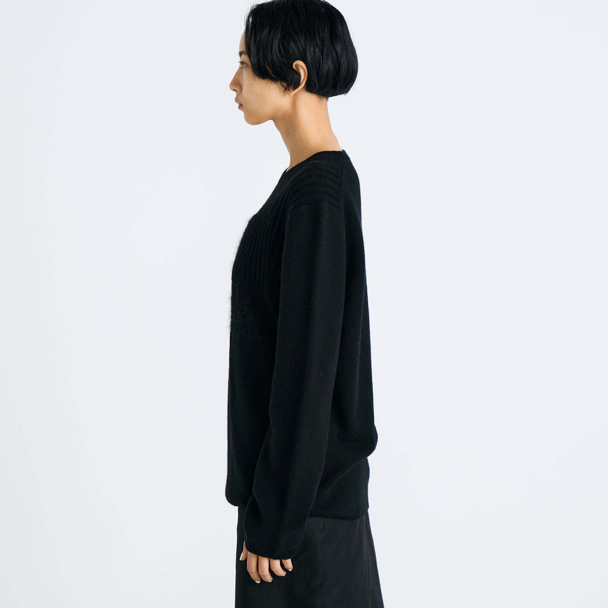 パッチワークレース クルーネックニット｜トゥモローランド 公式通販