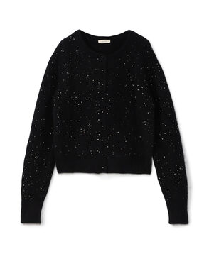 フォックスカシミヤ クルーネックカーディガン