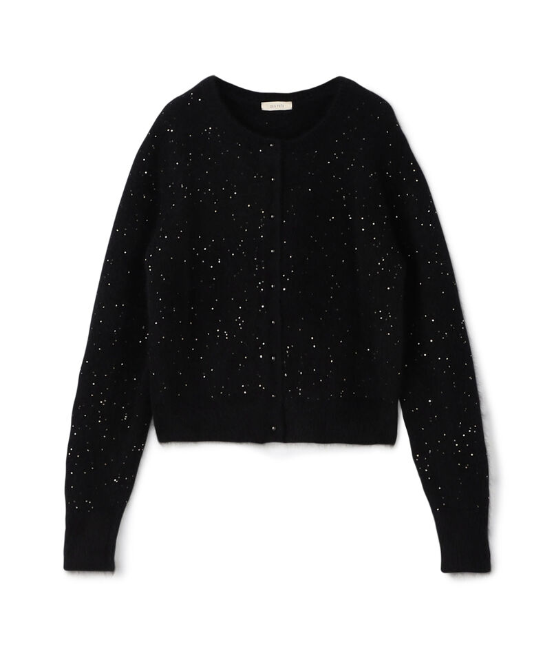 フォックスカシミヤ クルーネックカーディガン