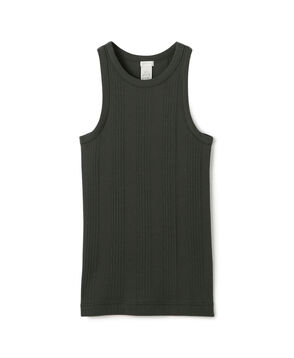 コットンランダムリブ アメリカンスリーブタンクトップ