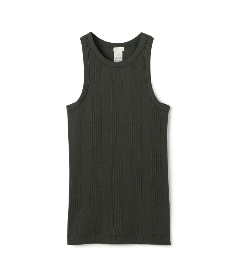 コットンランダムリブ アメリカンスリーブタンクトップ