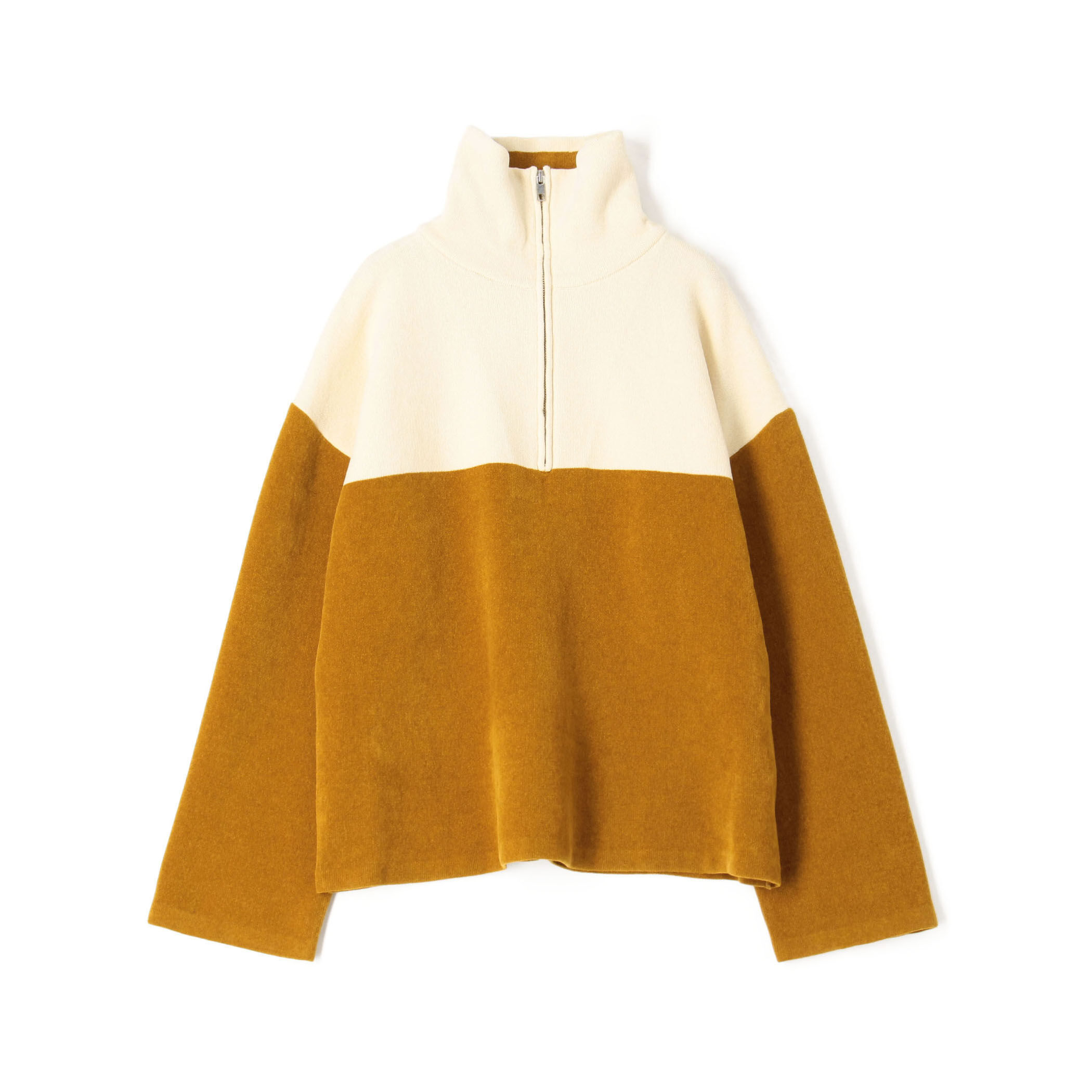 MACPHEE◆ストレッチシェニールハーフジッププルオーバー/S/コットン/12-02-34-02704 ストレッチシェニール ハーフジッププルオーバー
