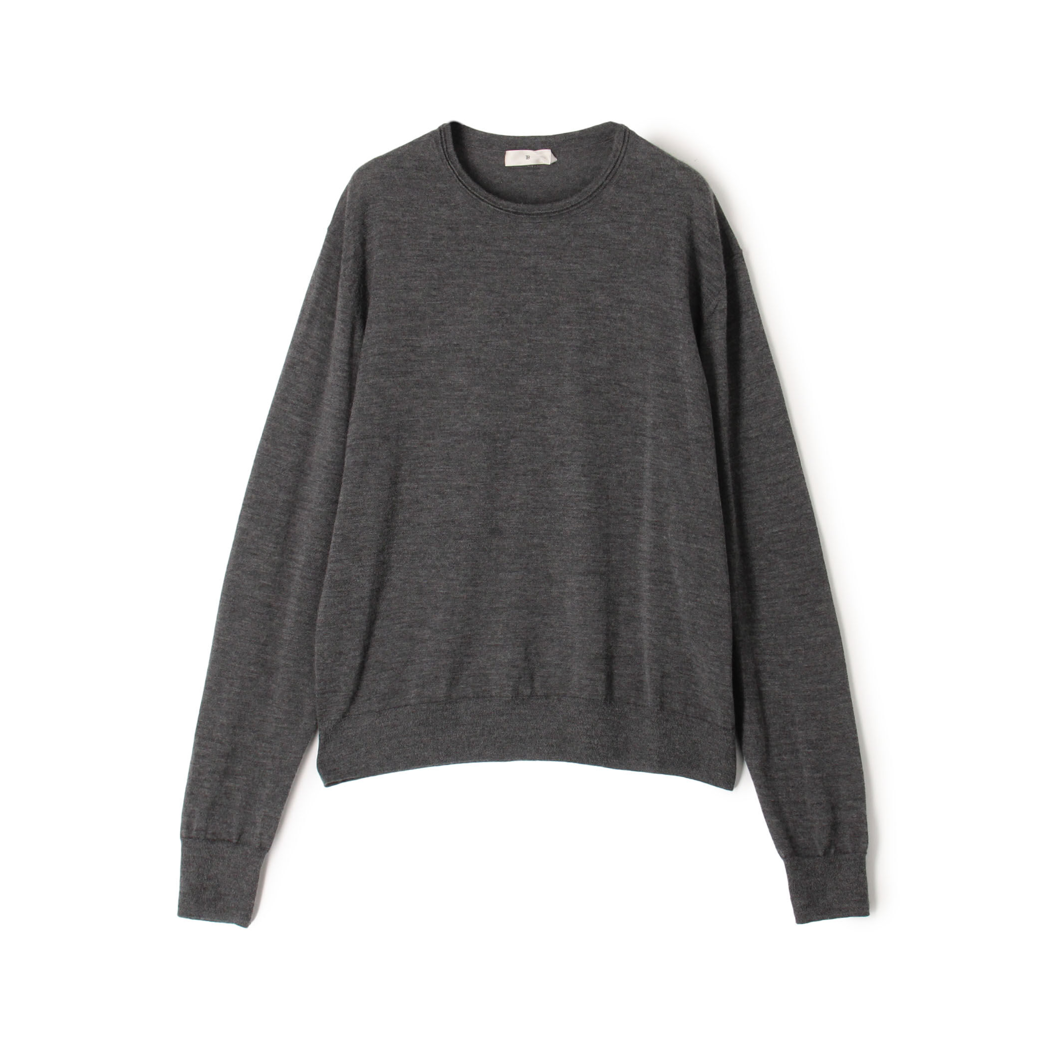 美品✨ドゥロワー 18G カシミヤシルク クルーネックプルオーバー ベージュ 1 18G カシミヤシルクリブクルーネックニット
