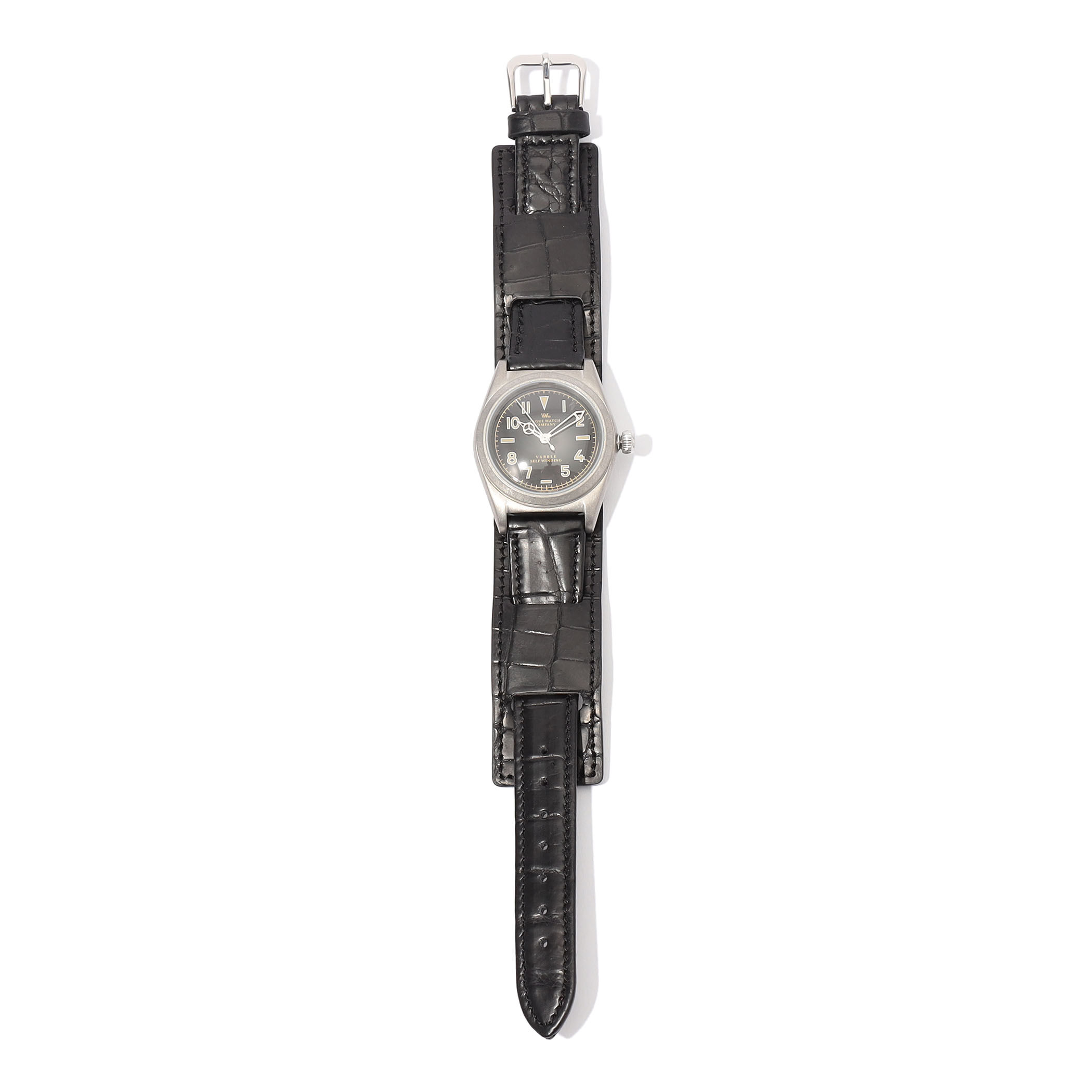 WAGGED WATCH CO. シルバー 時計 別注】VAGUE WATCH Vabble クロコダイルベルト オートマチックウォッチ
