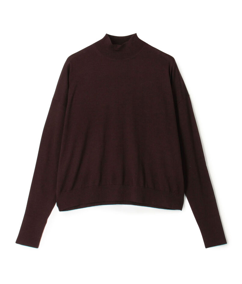カシミヤシルク モックネックプルオーバー