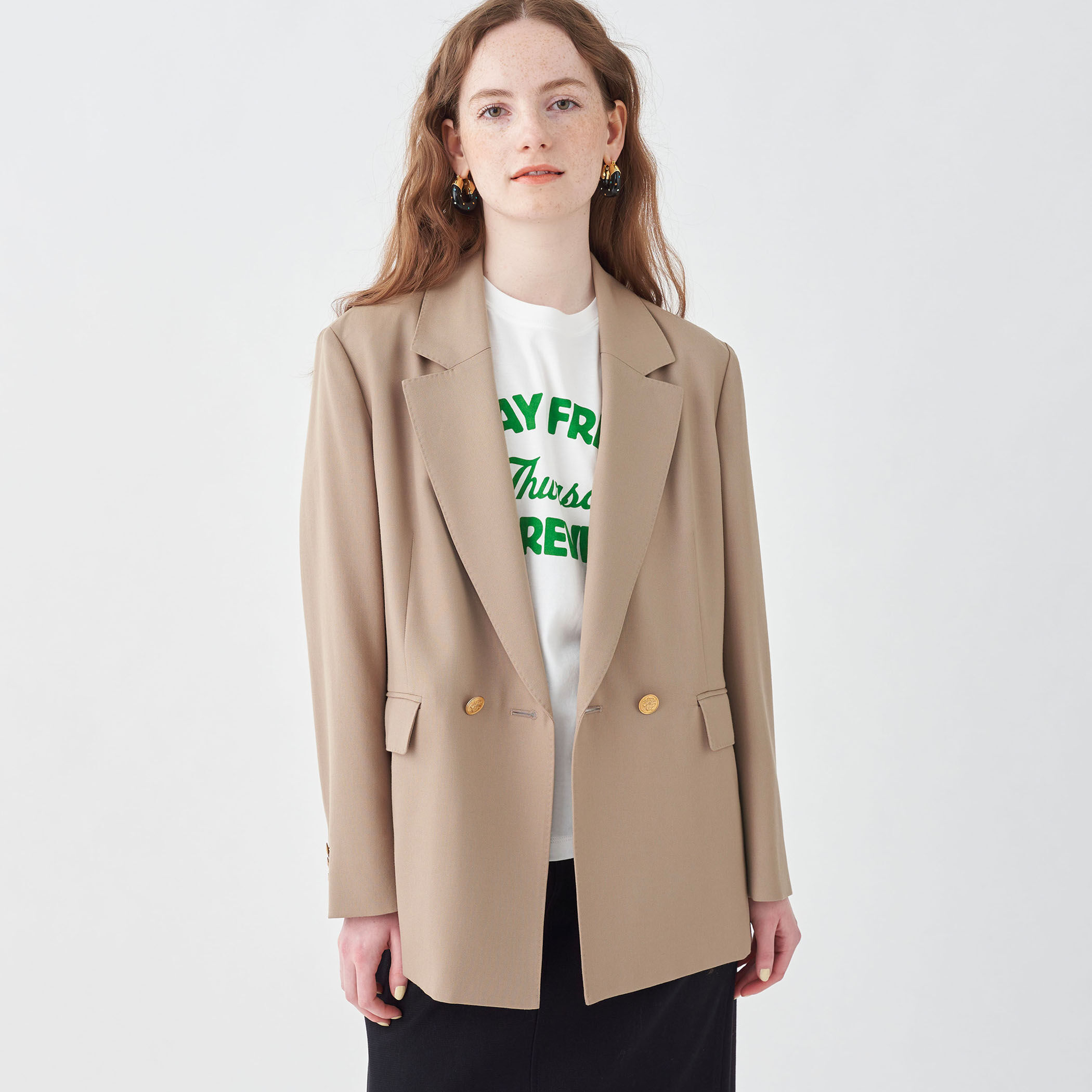 ウールギャバジン ダブルブレストジャケット｜トゥモローランド 公式通販