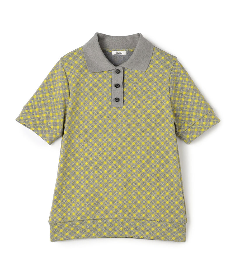 コットンモダール フライス プリントポロ