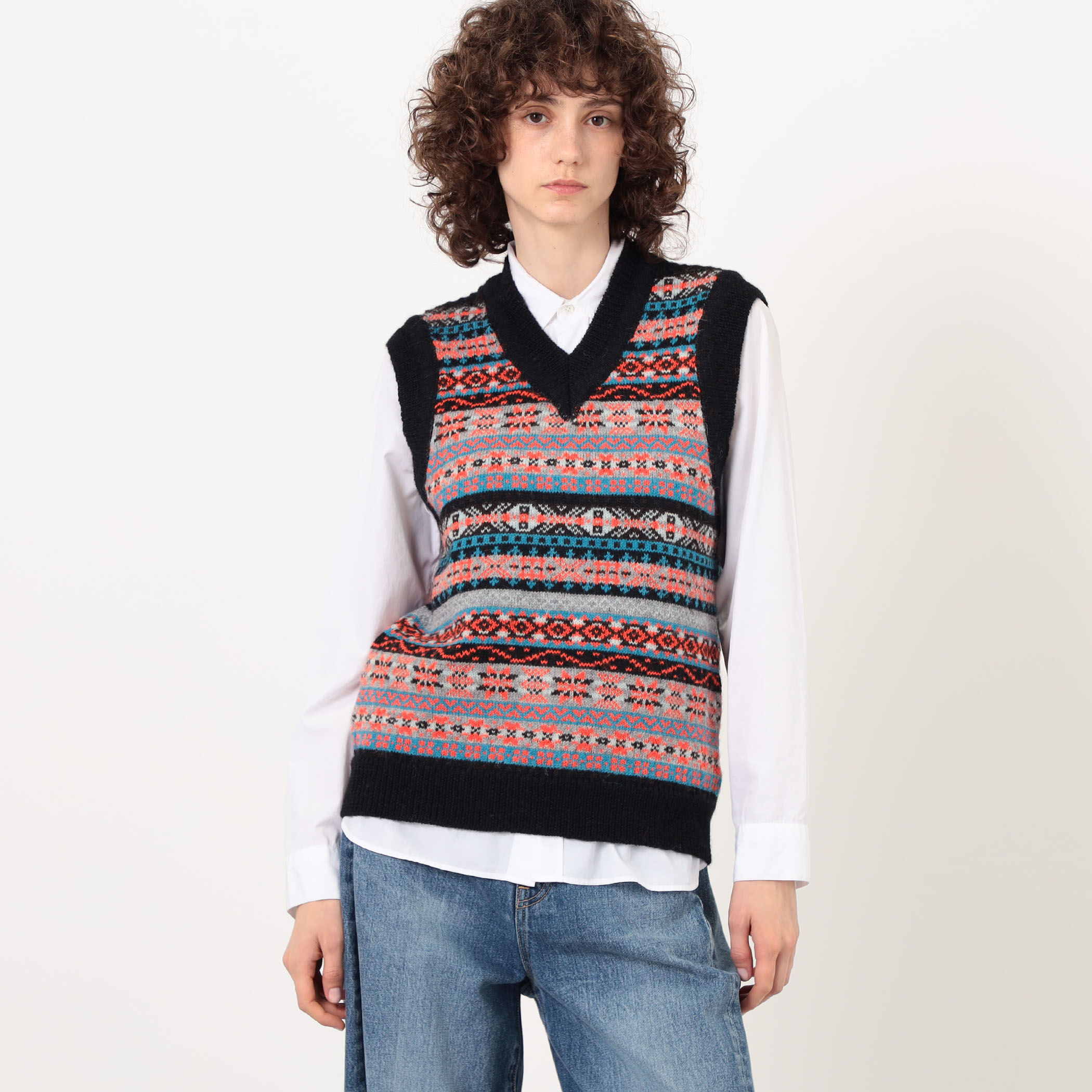 別注】Redeux FAIR ISLE VEST フェアアイル ニットベスト 別注】Redeux FAIR ISLE VEST フェアアイル ニットベスト