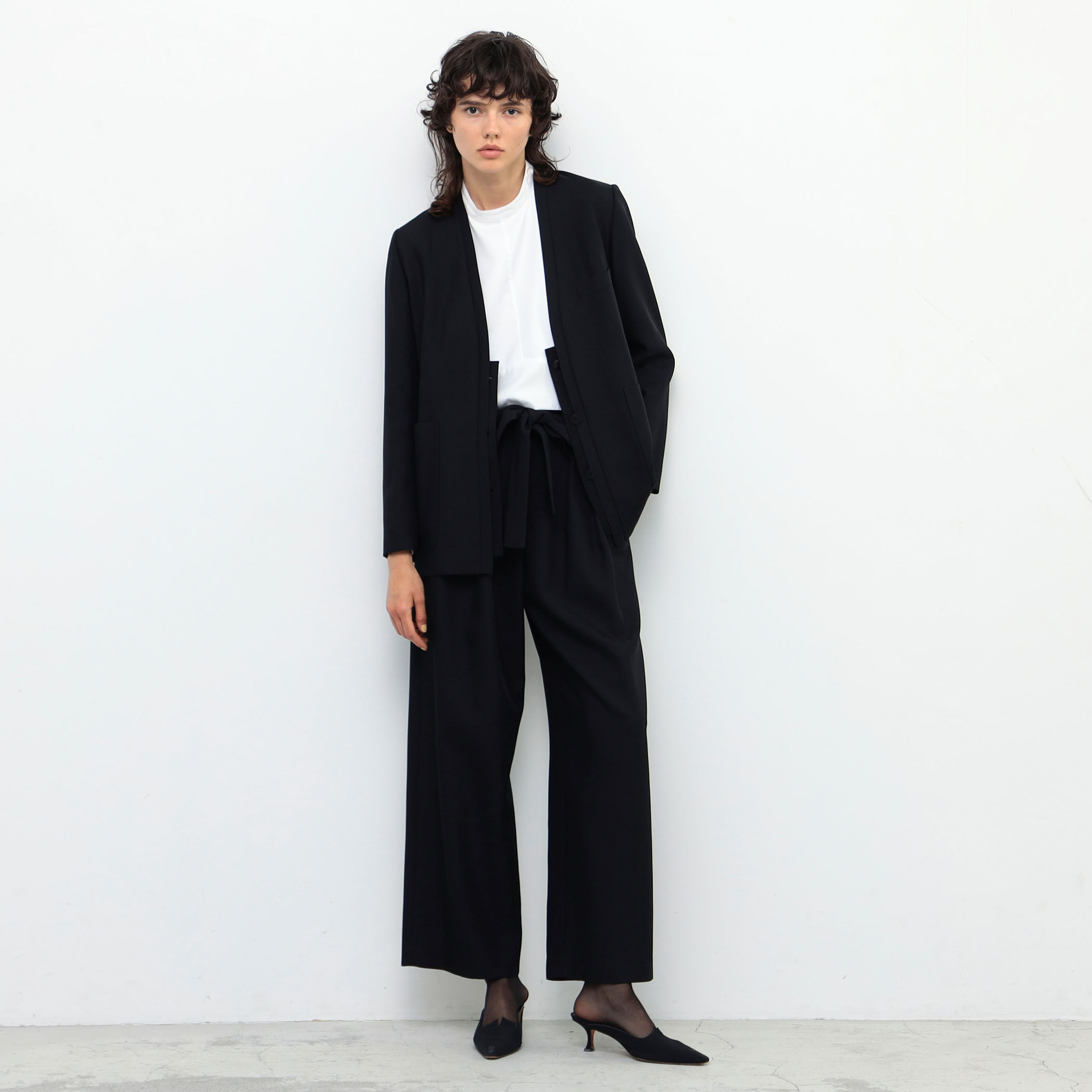 2023AW レーヨンポリエステル カマーベルトパンツ　BACCA item8661089c034e11eebb510242ac