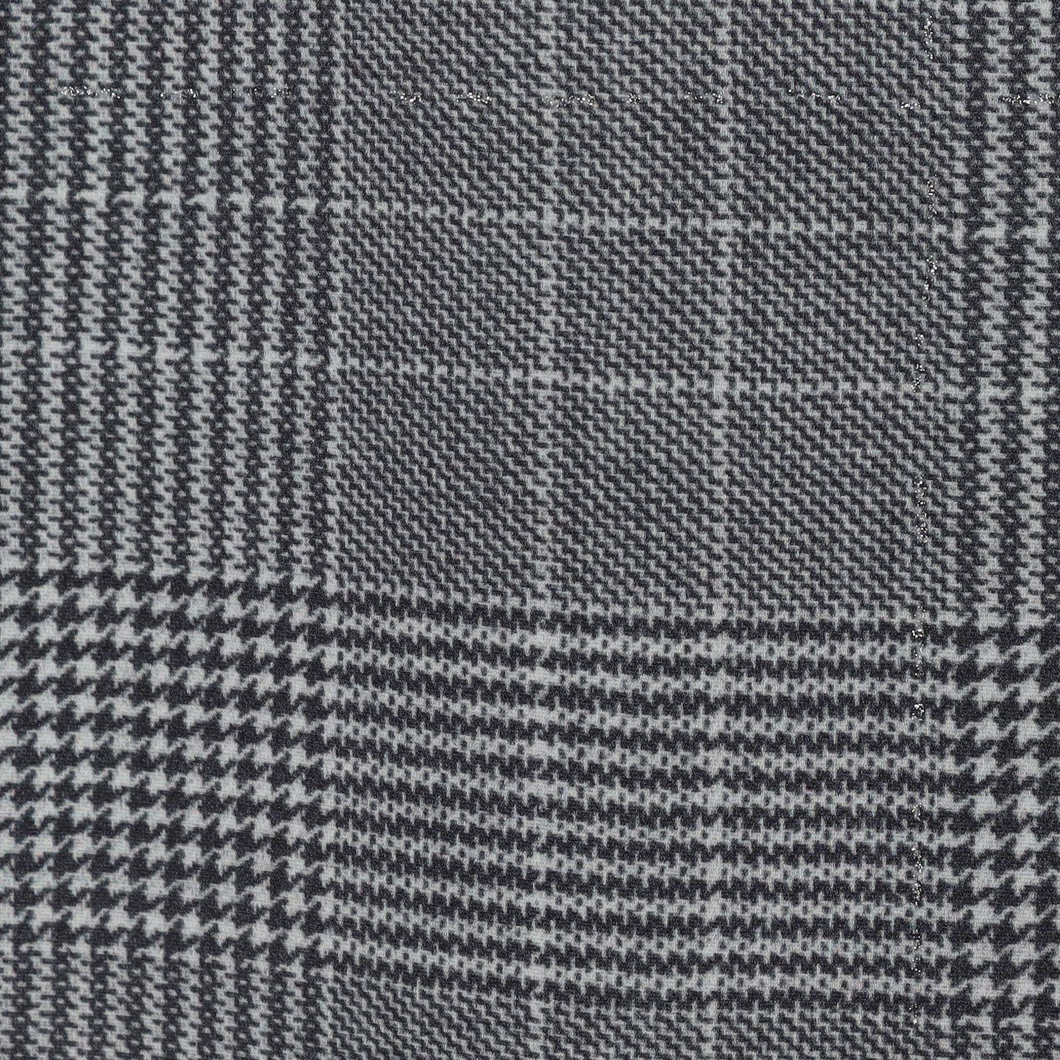 グレンチェックグリッタープリント リラックスパンツ