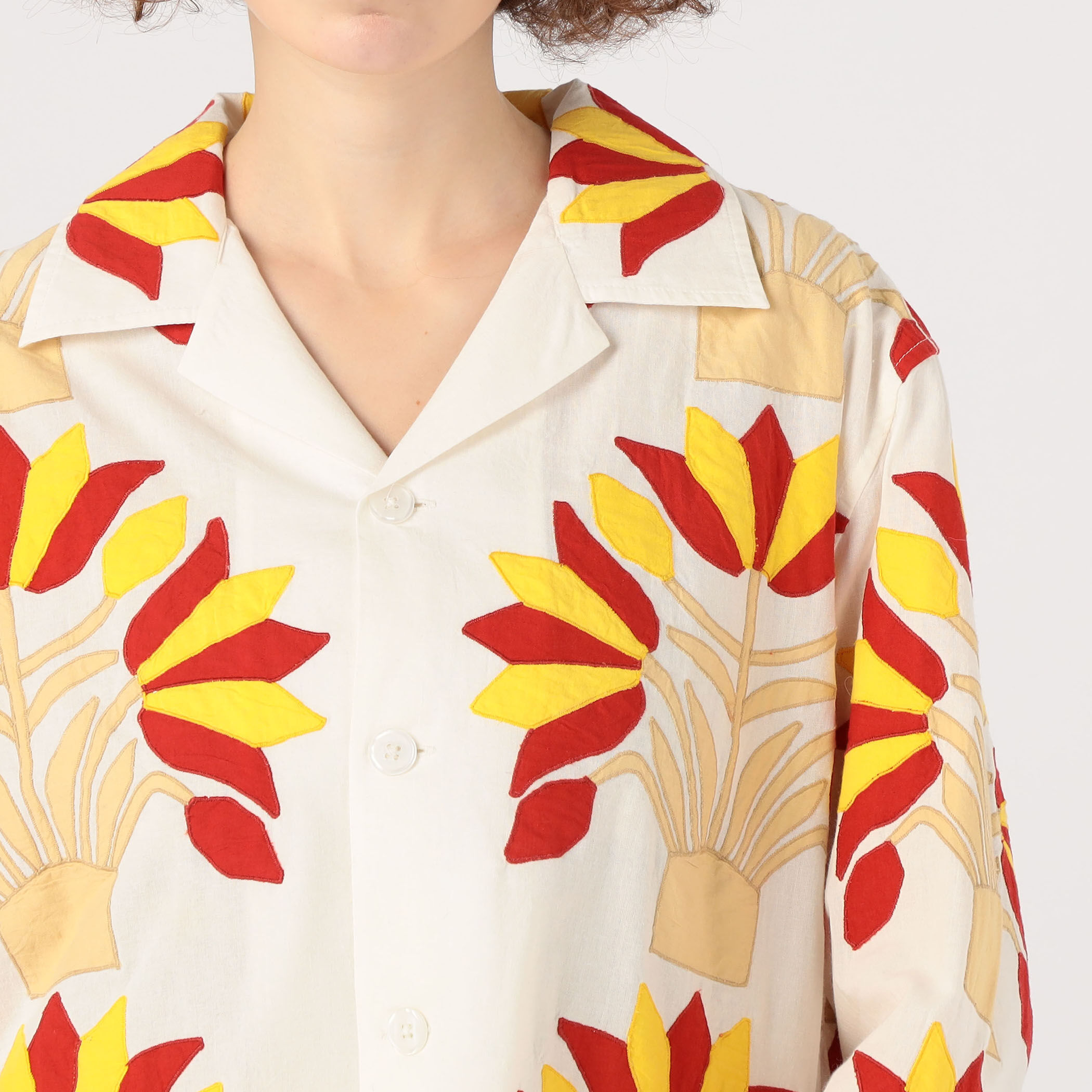 BODE FOLIAGE APPLIQUE LONG SLEEVE SHIRT|トゥモローランド BODE FOLIAGE APPLIQUE LONG SLEEVE SHIRT|トゥモローランド