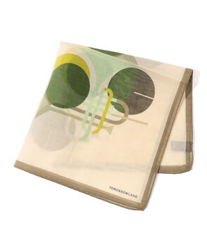 TOMORROWLAND コットンシルク プリントポケットチーフ