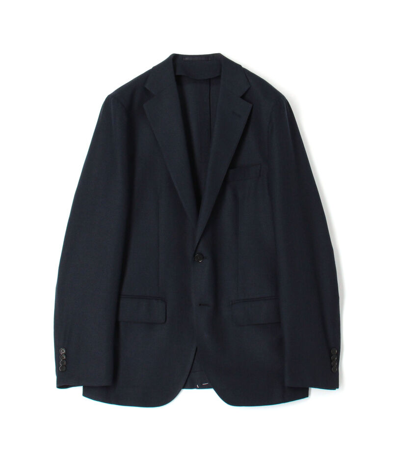 コットンウール ホップサック シングルブレステッド2Bジャケット Di PRAY
