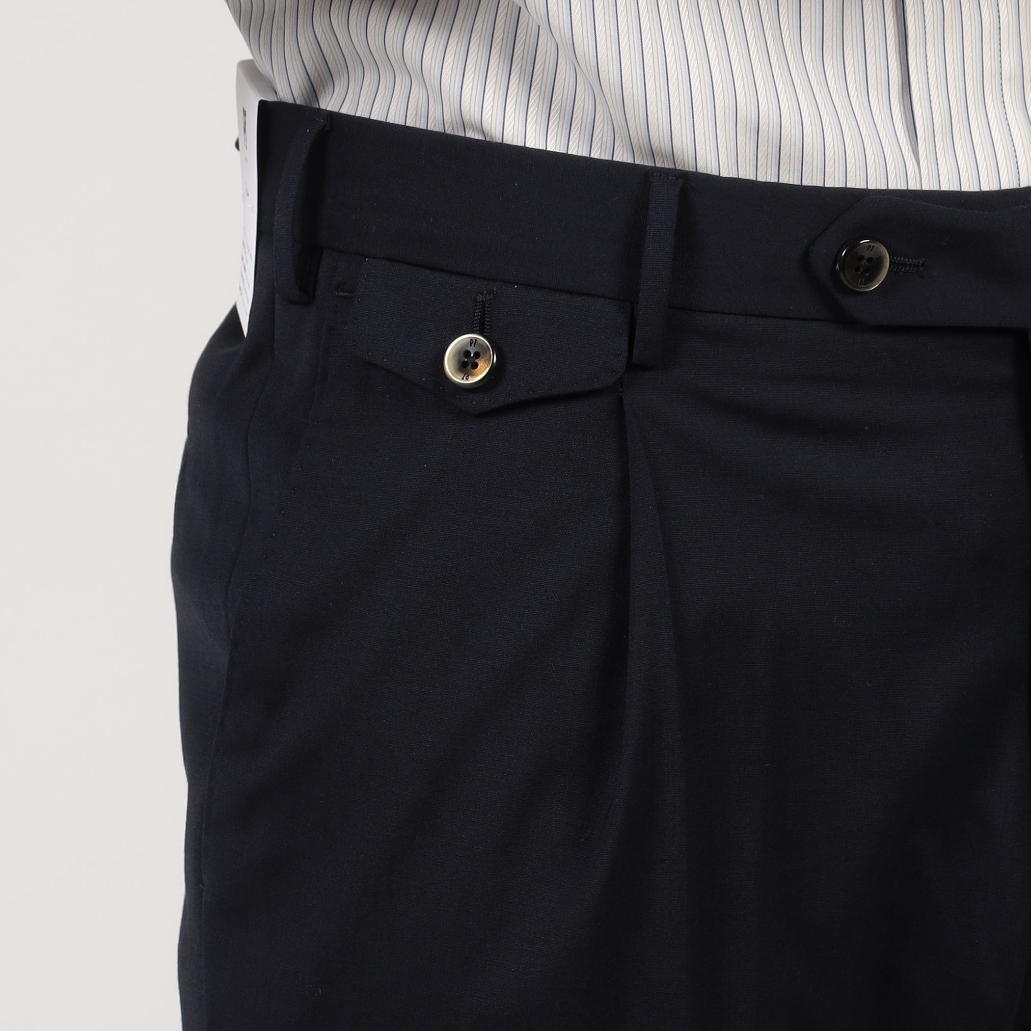 【極美品】PT Trino 1タック　ブラックスラックスGentlemanFit スラックス CITY 1プリーツ 52