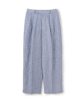 ブラッシュドリネン ツータックパンツ