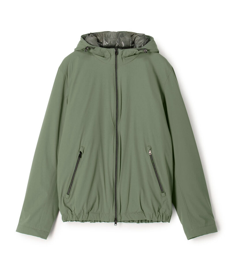 HERNO ナイロンストレッチ フーデット ブルゾン