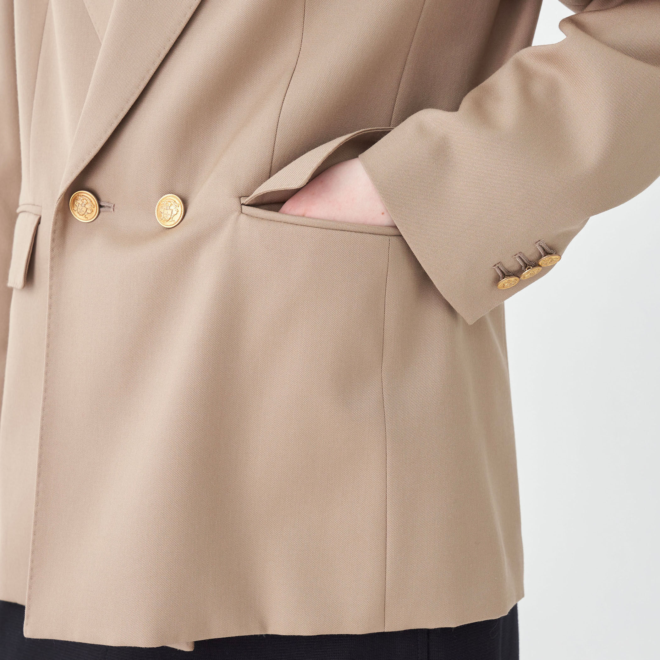 ウールギャバジン ダブルブレストジャケット｜トゥモローランド 公式通販