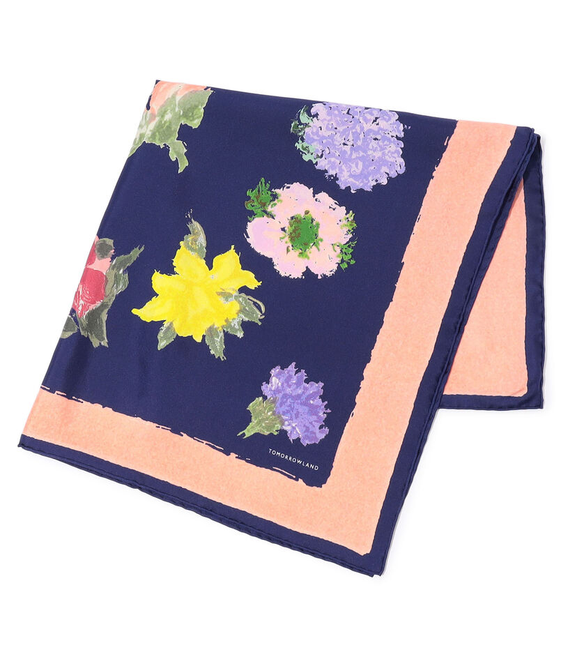 ATELIER TOMORROW PAINT FLOWER シルクスカーフ