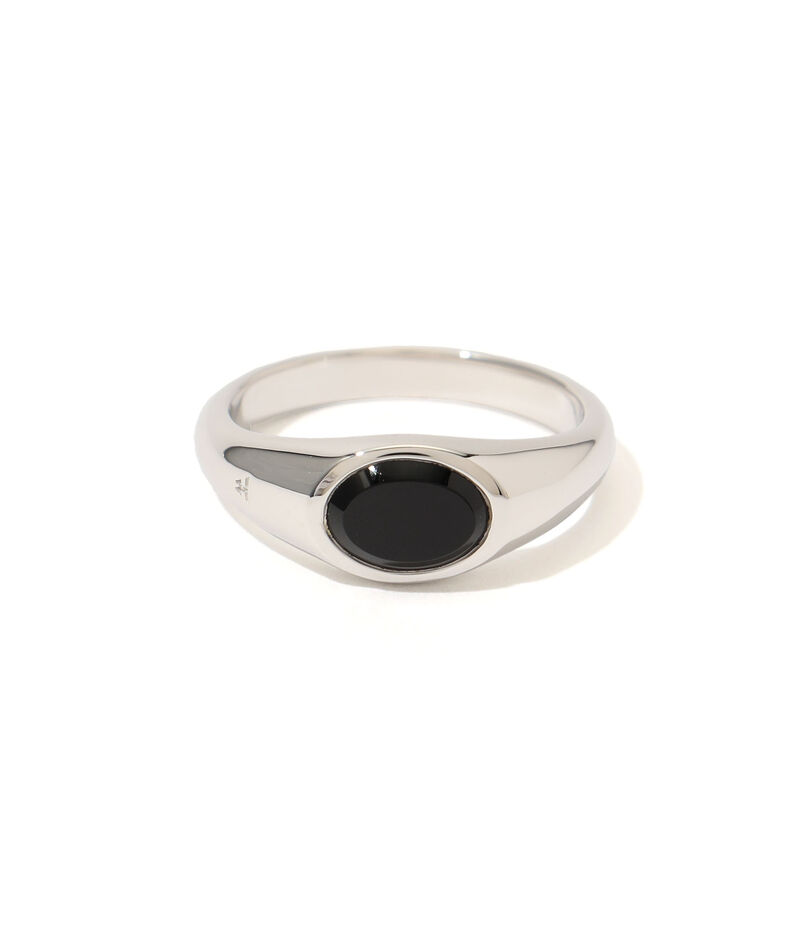 TOM WOOD Joe Ring Polished Onyx