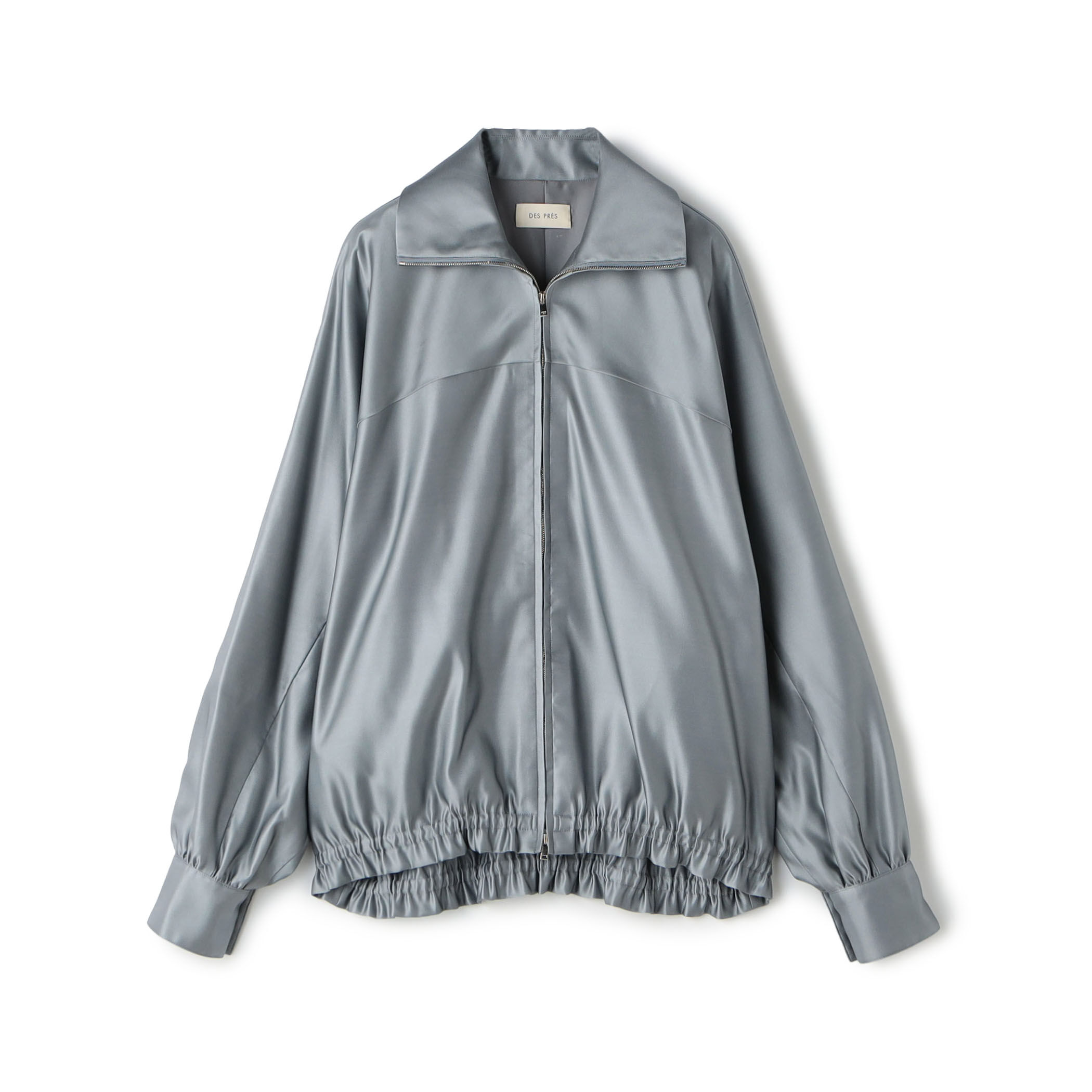 トリアセテートシルクサテン ジップアップブルゾン｜トゥモローランド