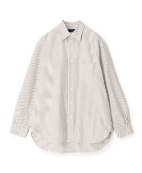 コットンオックスフォードストライプ ロングスリーブシャツ